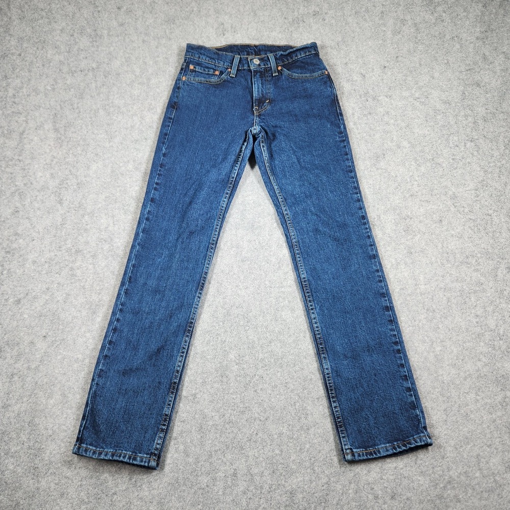 Levi's 511 Mens Jeans 28x30 Blue Denim Straight Dark Wash Slim Fit Low Rise